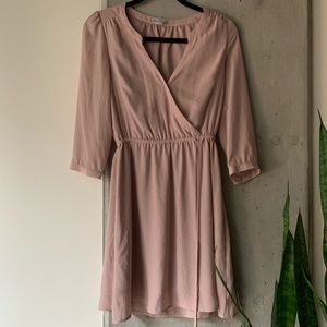 Blush Pink Crossover Dress